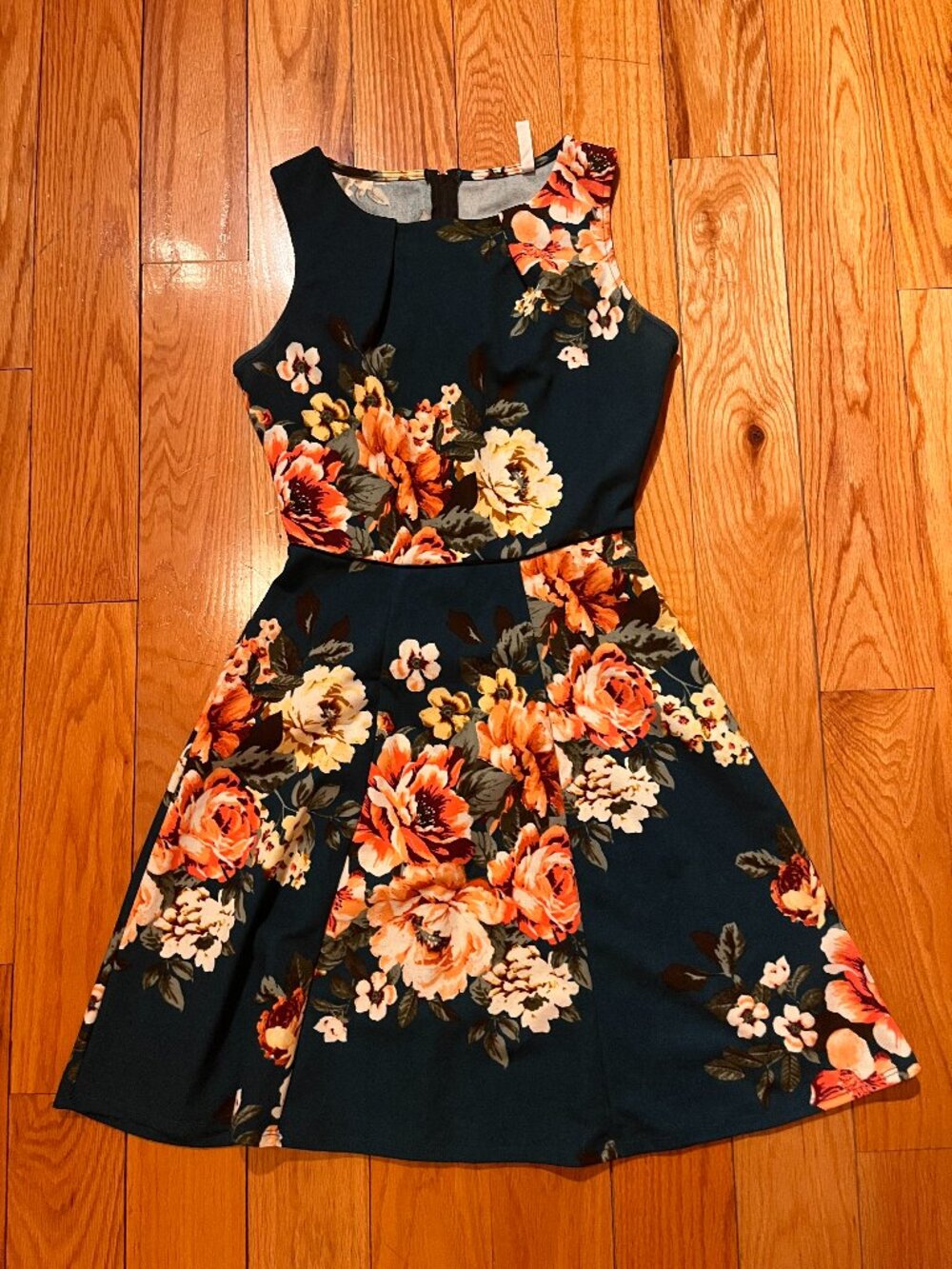 Piphany Teal Floral Formal Dress